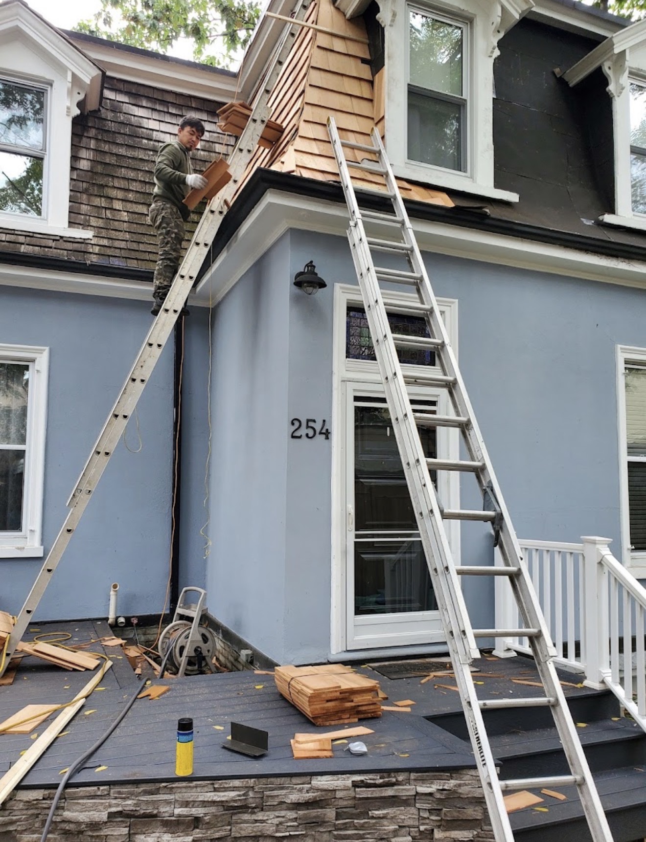Cedar Shake Turret Restoration